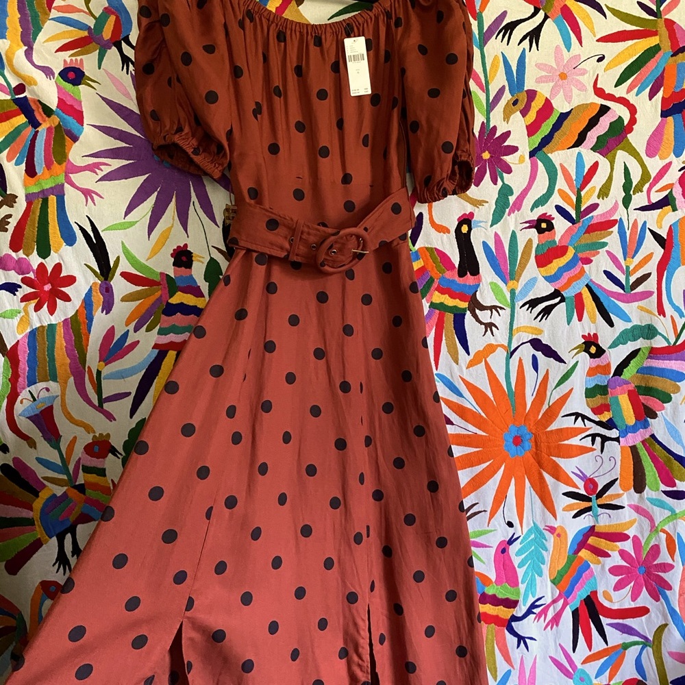 New Polka Dot Maxi Dress Anthropologie - Picture 3 of 8